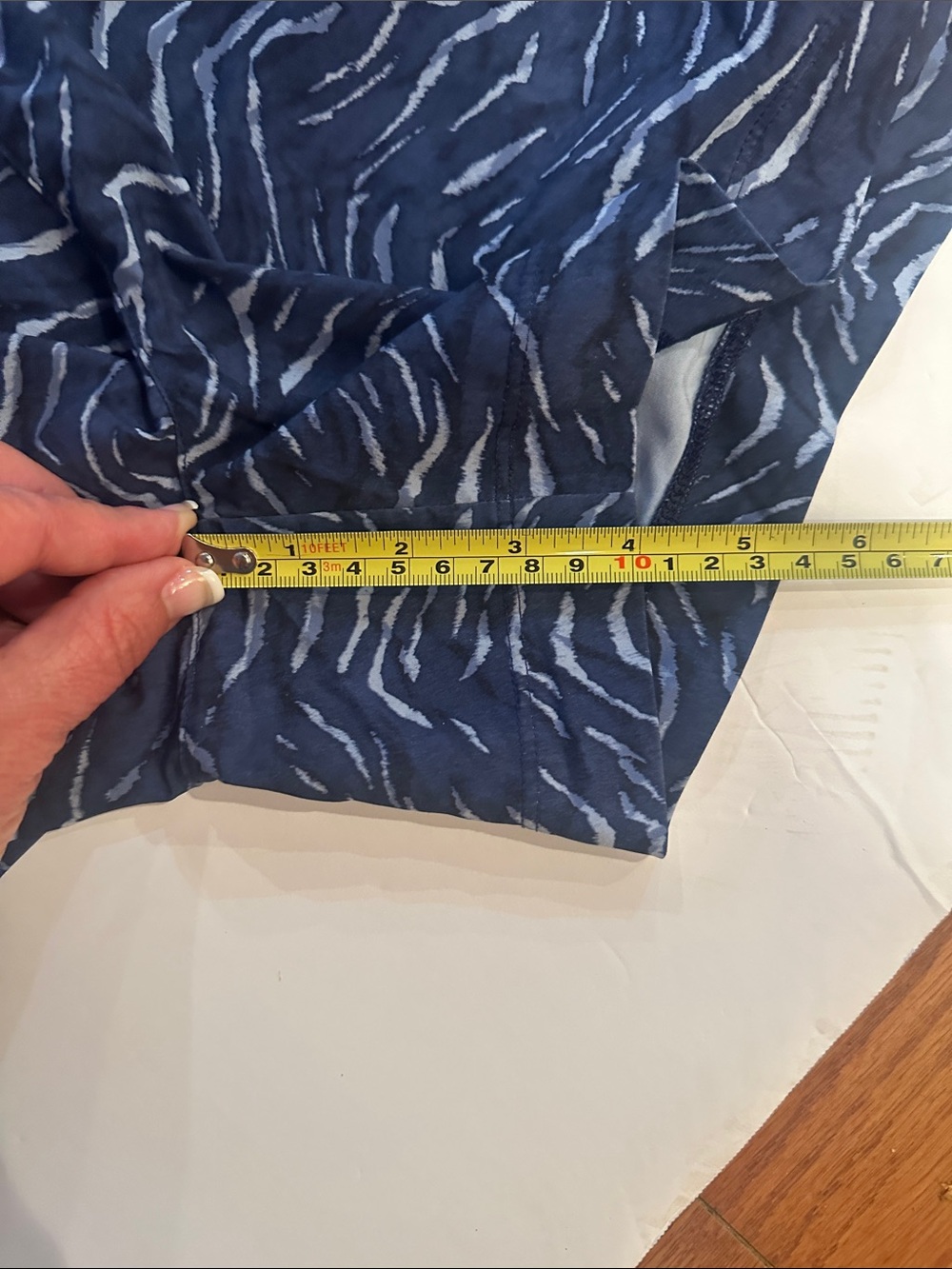 Athleta Navy Wave-Print Girls' Romper - Picture 4 of 5